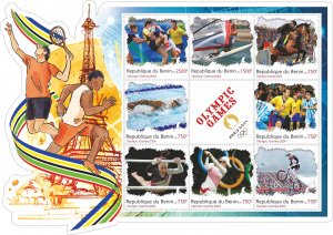 Stamps. Olympic Games in Paris 2024 2023 year, 1 sheets  perforated  NEW