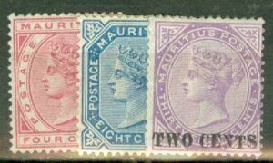 ID: Mauritius 68, 70, 72-4, 81-2, 86 mint CV $62.75; scan shows only a few