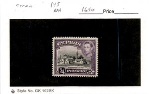 Cyprus, Postage Stamp, #144 Mint NH, 1938 Peristeronia Church (AD)