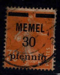 Memel Scott 21 Used 1920 Surcharged French  stamp