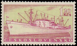 Czechoslovakia #961-964, Complete Set(4), 1960, Ships, Hinged
