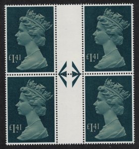 Great Britain Machin Definitives £1.41 Gutter Block 1985 MNH SG#1026d