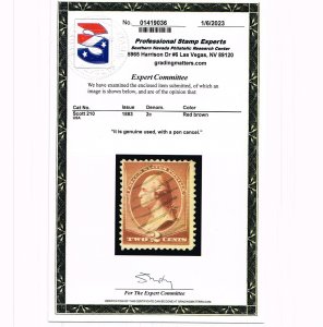 VERY AFFORDABLE GENUINE SCOTT #210 FINE USED 1883 PSE CERT ABNC PRINTING #19358