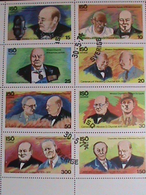 ​STATE OF OMAN STAMP-1974  WORLD FAMOUS PERSONS-CTO-FULL SHEET VERY FINE