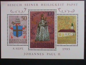 Liechtenstein Stamp:1985-SC#816 - State Visit of Pope John Paul II: mnh: S/S