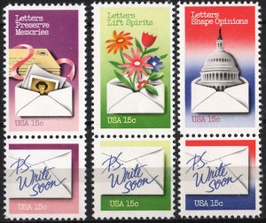 SC#1805-10 15¢ Letter Writing Pairs (1980) MNH