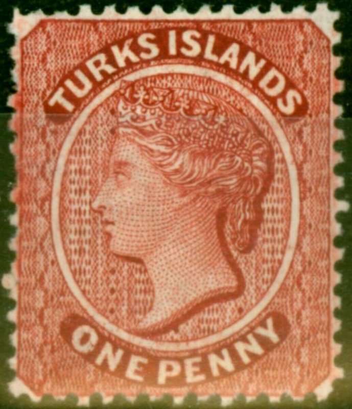 Turks Islands 1889 1d Crimson-Lake SG62 Fine Mtd Mint