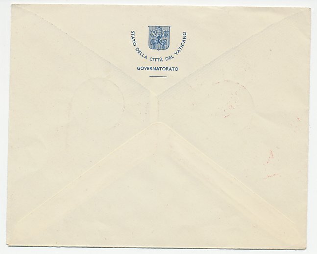 Registered cover Vatican 1961 The Abbey of Maria Einsiedeln