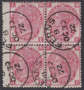 SG 103 3d rose plate 8 block of 4. Very fine used with Ferns CDS’s, Oct 30th...