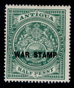 ANTIGUA GV SG52, ½d green, LH MINT.