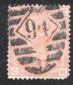 Great Britain 69, Plate #15,.  F/VF, Used, CV $500.00  .....  2480104