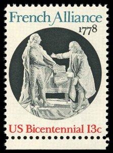 US Scott 1753 VF/MNH - 1978 13¢ King Louis XVI & Franklin - P.O. Fresh