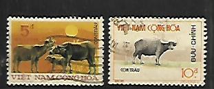 VIETNAM, 460-461, USED, WATER BUFFALOS