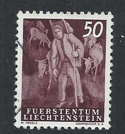 LIECHTENSTEIN SC# 254 VF/U 1951