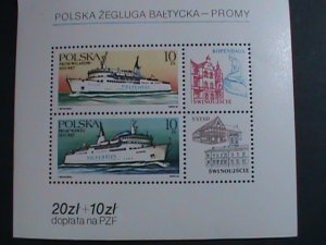 POLAND-1986 WORLD FAMOUS MODEM CRUISES SHIPS MNH  SHEET-VERY FINE-