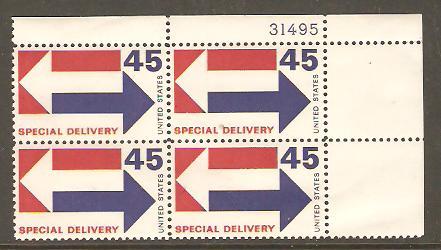 #E22 Special Delivery Plate Block #31495 Mint NH