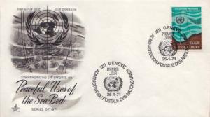 United Nations Geneva, First Day Cover, Marine Life