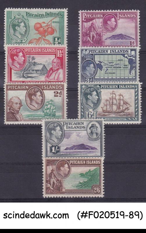 PITCAIRN ISLANDS - 1940 KGVI SG#1-8 ( #5a & 6a is missing) 8V MNH