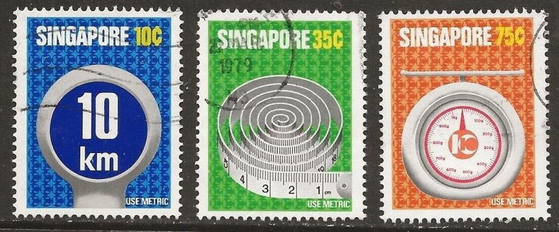 Singapore (1979) - Scott # 316 - 318,    Used 