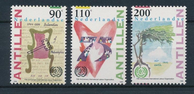 [NA1063] Netherlands Antilles Antillen 1994 Labor Organization MNH # 1063-65