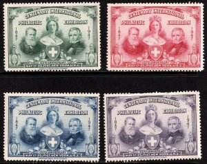 1947 US Poster Stamps Centenary International Philatelic Exhibition Set/4 MNH