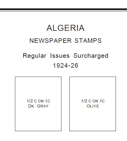 ALGERIA STAMP ALBUM PAGES 1924-2011 (165 PDF digital pages)