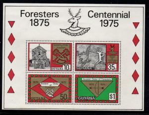 Guyana Sc 233a 1975 Foresters stamp sheet mint NH