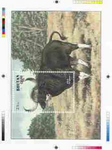 Bhutan 1990 Endangered Wildlife - Intermediate stage comp...