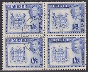 FIJI 1938-55 GVI 1/6d perf 14 SG263a fine used block of 4...................z556