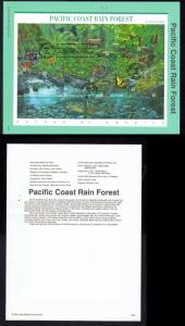 Pacific Coast Rain Forest USPS First Day Souvenir Page; Seattle # 3378