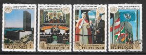 Burundi #C128-31 Used Set of 4 Singles Collection / Lot