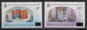 Tristan da Cunha 220-221 Surcharge set MNH (*sch*)