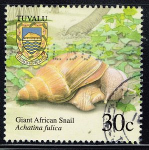 Tuvalu ~ #863 ~ Giant African Snail ~ Used