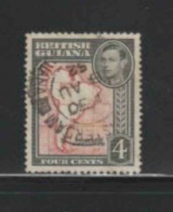 BRITISH GUINEA #232 1938 4c KING GEORGE VI F-VF USED c