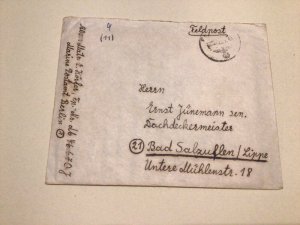 Germany Field post Wartime cover and letter   A9528