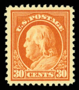 United States #516 Mint vlh extremely fine   Cat$30 1917, 30¢ orange red