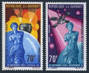 Dahomey C67-C68,MNH. Michel 335-336. Space Exploration 1968. Mariner V,Venus IV.