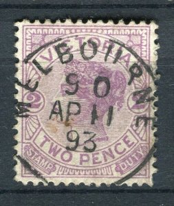 AUSTRALIA; Victoria 1890s classic QV issue used 2d. value fair Postmark