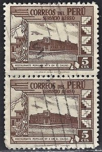 PERU #C49, USED PAIR , 1938 - PERU078