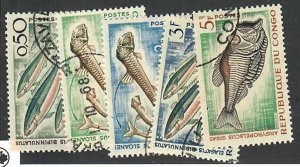 Congo People's Republic; Scott 96-100;  1961;  Used