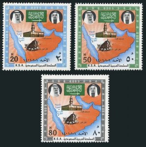 Saudi Arabia 802-804,MNH.Michel 683-685. Hegira-150,1981.Map,Monuments.