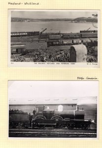 GB Wales GWR RAILWAY RP Cards{2} Neyland Whitland & Cambria Locomotive RL104 