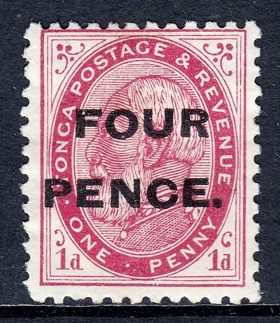 Tonga - Scott #6 - MH - Paper adhesion on reverse - SCV $3.50