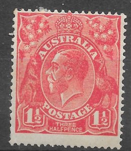 AUSTRALIA SG77 1924 1½d SCARLET MTD MINT (r)