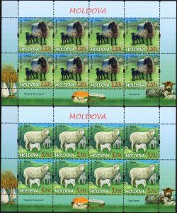 Moldova 2014 Breeds of Sheep 2 Sheets MNH