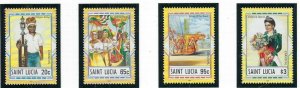 St Lucia 1031-34 MNH 1996 Carnival (fe7177)