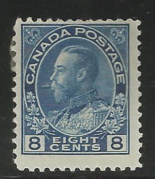 CANADA 115, MINT HINGED, THIN, SMALL,  KING GEORGE V