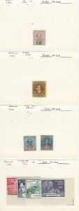 Sarawak, Postage Stamp, #8, 32, 36, 79, 176-179 Mint Hinged, 1892-1949, JFZ