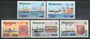 Montserrat Stamp 736-740  - Surcharged for Stamp World 90