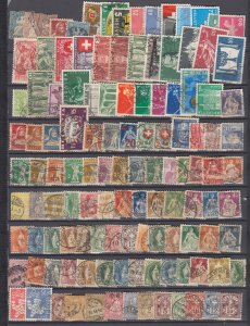 Z7155 J L,Stamps  many old switzerland used lot many better